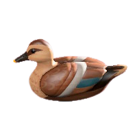 デコイのカルガモの画像