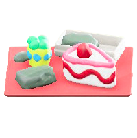 ねんどのおもちゃのカラフルケーキの画像