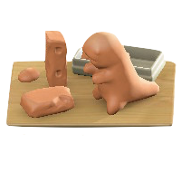 ねんどのおもちゃの陶土の恐竜の画像