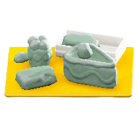 ねんどのおもちゃのケーキの画像