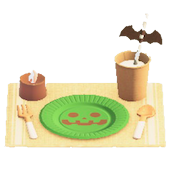 ハロウィンテーブルセッティングのグリーンの画像