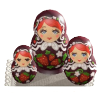 マトリョーシカのブラウンの画像