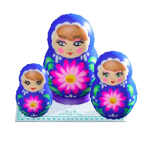 マトリョーシカのブルーの画像