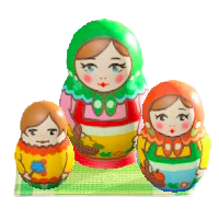 マトリョーシカのグリーンの画像