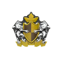 エンブレムなドアプレートのゴールド＆シルバーの画像