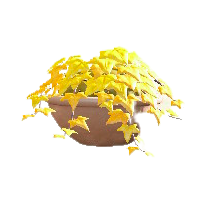 かべかけのはっぱのイエローの画像