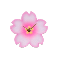 さくらクロックのピンクホワイトの画像