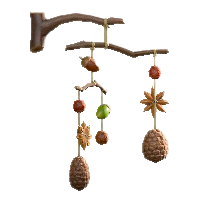 きのみのモビールのブラウンの画像