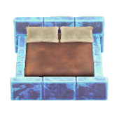 こおりのベッドのアイスブルーの画像