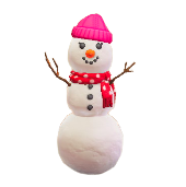 3だんゆきだるまのピンクの画像