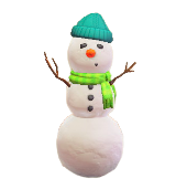 3だんゆきだるまのライトブルーの画像