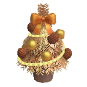 テーブルクリスマスツリーのゴールドの画像