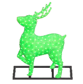 トナカイのイルミネーションのグリーンの画像