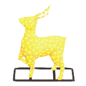 トナカイのイルミネーションのイエローの画像