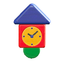 つみきウォールクロックのカラフルの画像