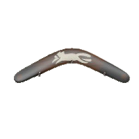 ブーメランのダークブラウンの画像