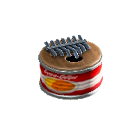 あきかんカリンバのパスタソースの缶の画像