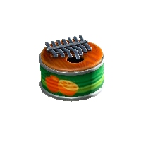 あきかんカリンバのフルーツの缶の画像