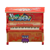 ストリートピアノのグラフィティの画像