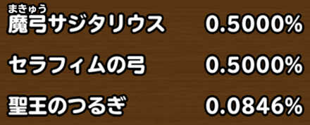 目玉装備排出確率の画像
