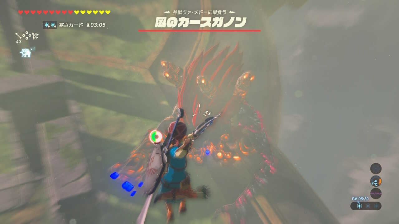 風のカースガノンに攻撃