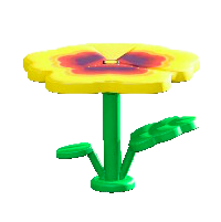 パンジーのテーブルのイエローの画像