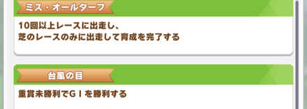 二つ名ミッションは「URAファイナルズ」で達成