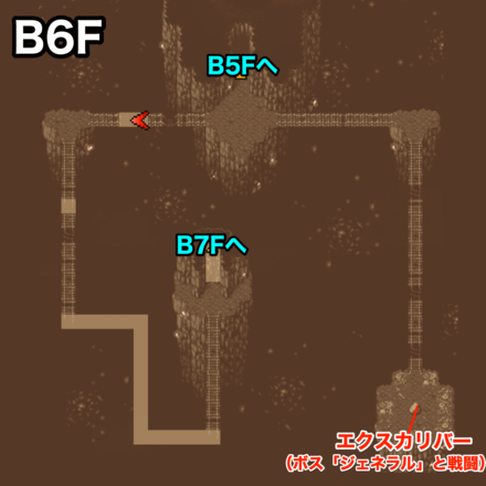 禁断の地エウレカB6F：ピクセルマップ