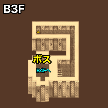 サロニアの地下迷宮B3F：ピクセルマップ