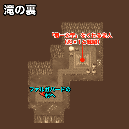 ファルガバード滝の裏：ピクセルマップ