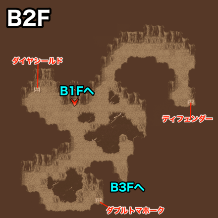 海底洞窟B2F：ピクセルマップ