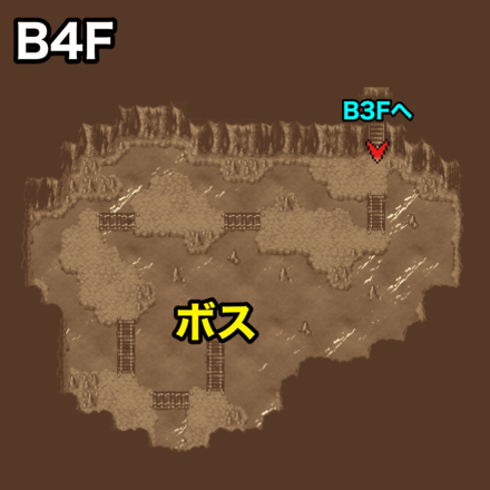 ドールの湖B4F：ピクセルマップ