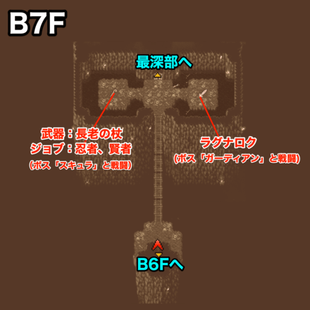 禁断の地エウレカB7F：ピクセルマップ