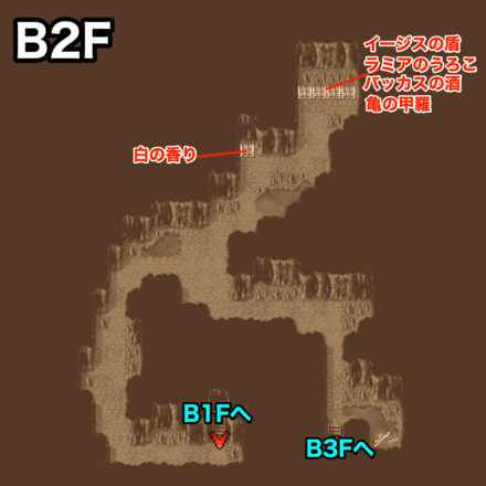 ドールの湖B2F：ピクセルマップ