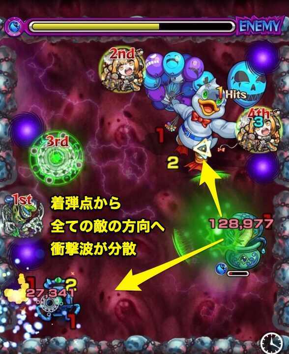 全敵分裂弾 着弾