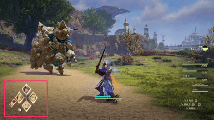 BGが溜まったキャラを方向キーで指定