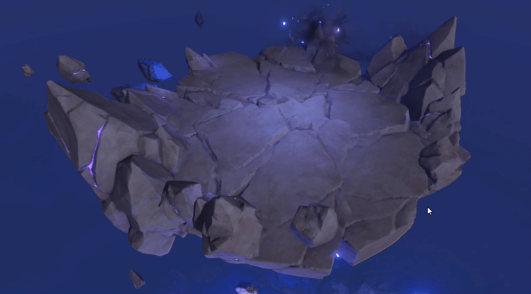 浮遊する大地ができる