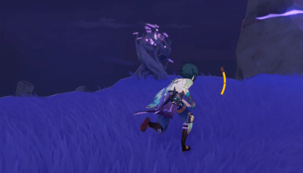 フィールドの端