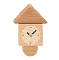 つみきウォールクロックのナチュラルの画像