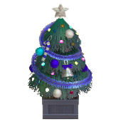 かわいいクリスマスツリーのブルーの画像