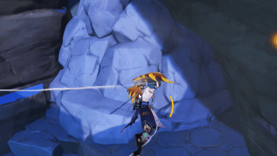 穴の入り口付近