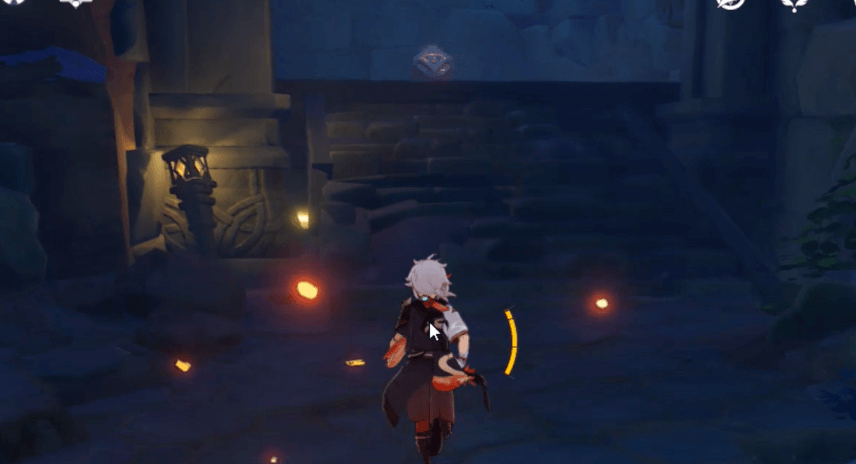 小部屋の赤色の装置を起動する