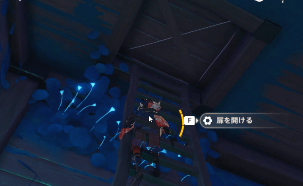 天井に扉があるので注意