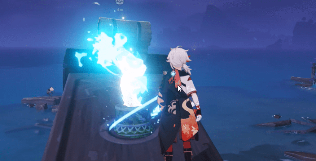 仙霊を台座に連れていく