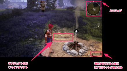 フィールド時の画面の見方