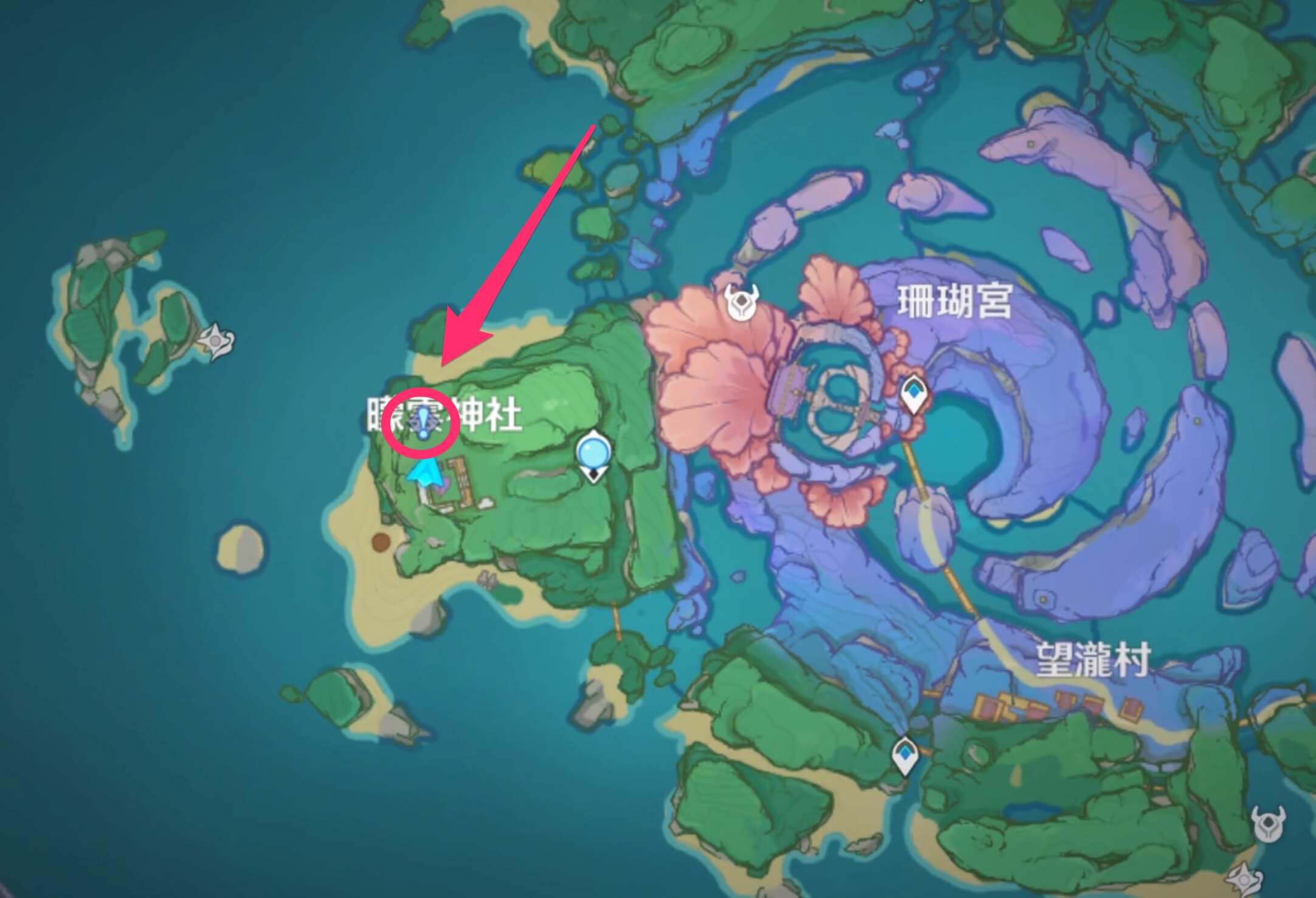 月浴の淵の場所