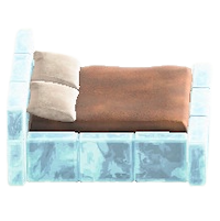 こおりのベッドのブラウンの画像