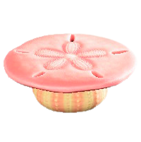 かいがらのテーブルのピンクの画像