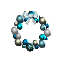 オーナメントのリースのブルーの画像