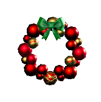 オーナメントのリースのレッドの画像